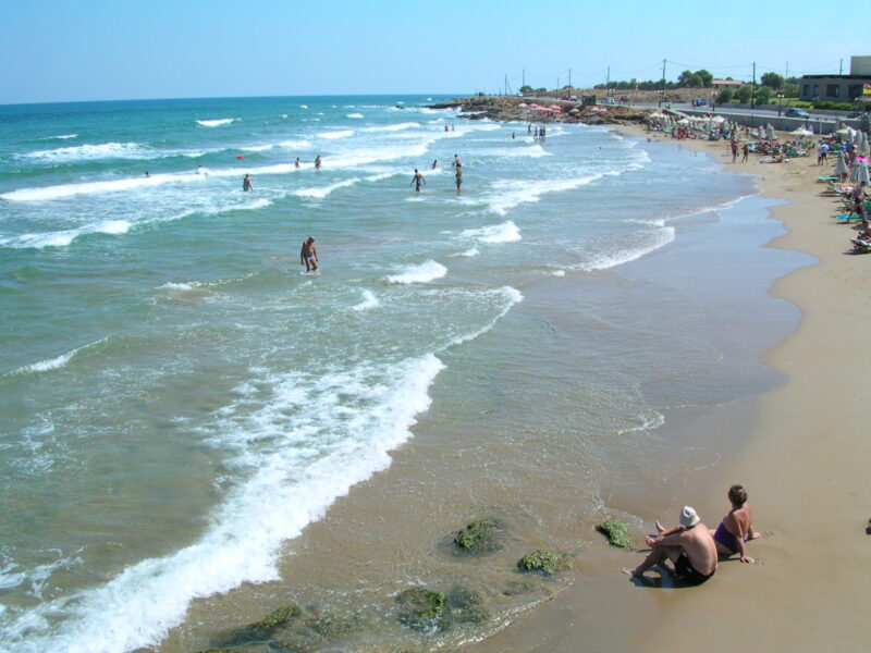 Beach view on Crete Greece
