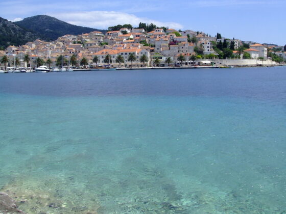 View of the town of Hvar Croatia from the water