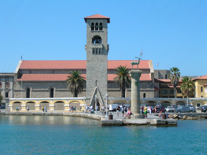 Mandraki Harbour Rhodes Greece