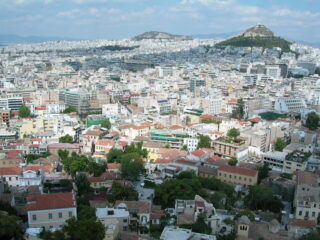 Mount Lycabettus the view over Athens