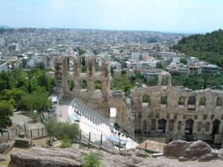 Odeon of Herodes Atticus at Acropolis Athens Greece