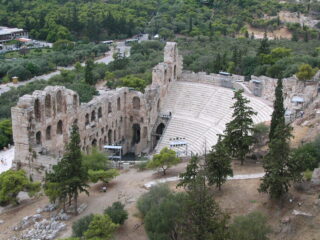 Odeon of Herodes Atticus at Acropolis Athens Greece