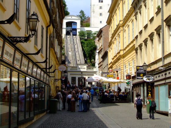 The funucular at Zagreb Croatia