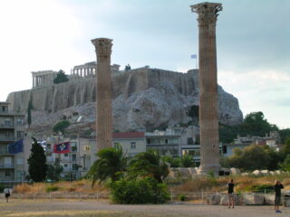 View looking up to the Acropolis