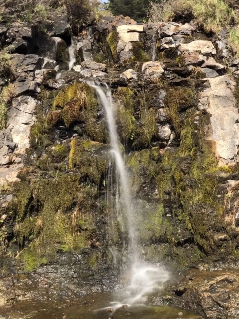Tall Slow Motion Falls at Fairy Pools at the Foot of the Black Cullins