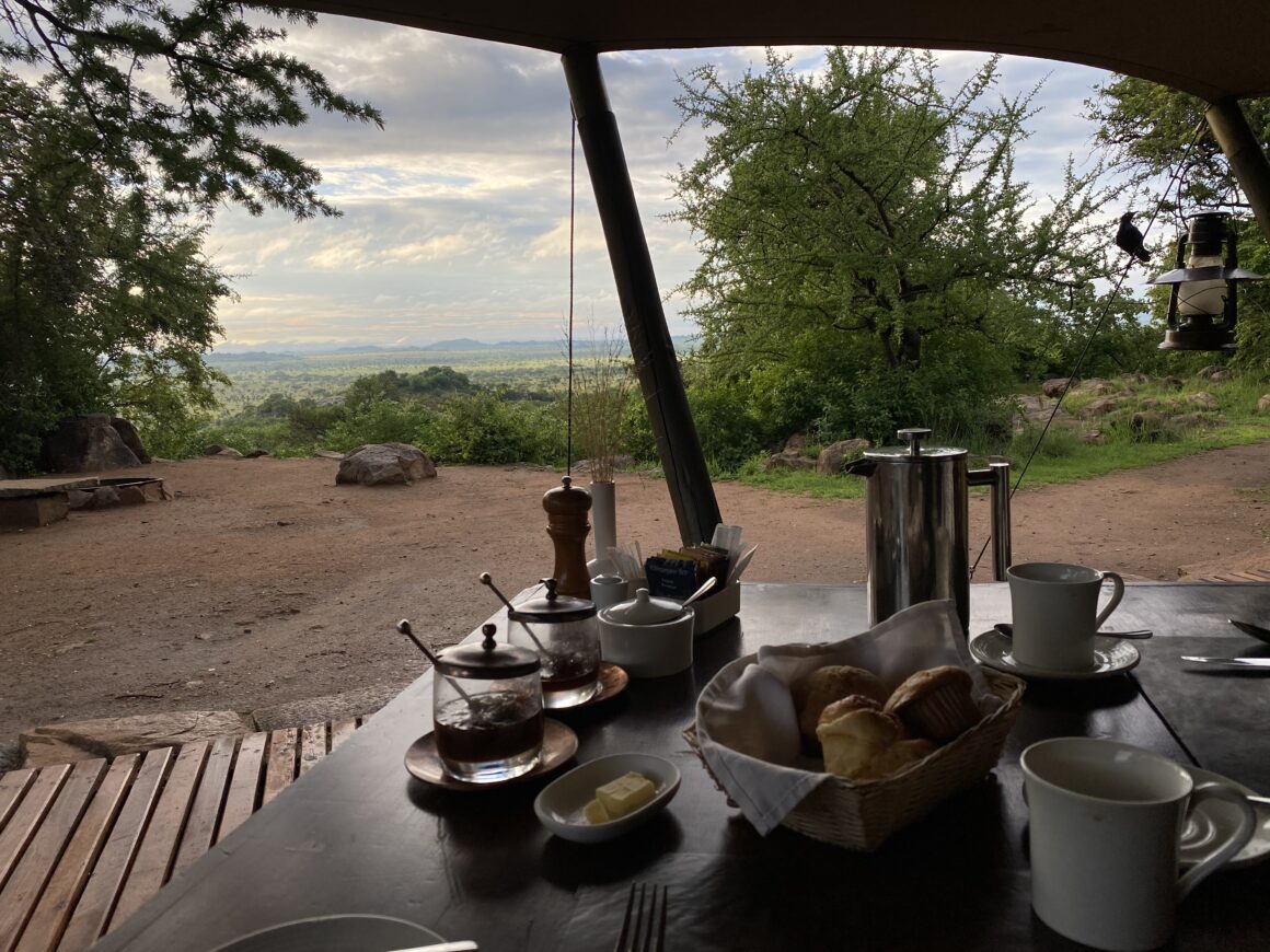 breakfast at elewana pioneer camp serengeti