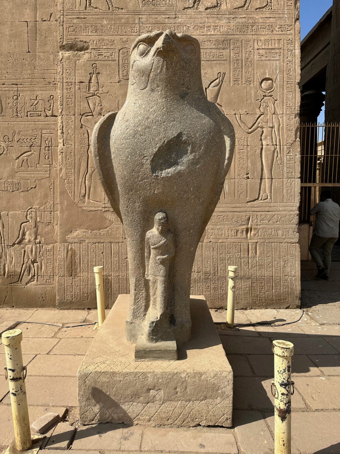 granite falcon fiqure in temple of horus