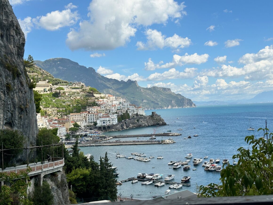 view of amalfi town on the amalfi coast