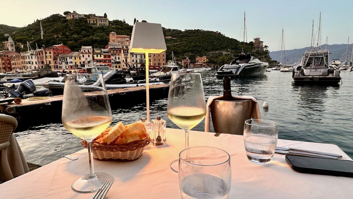 dinner down by the water in portofino italy