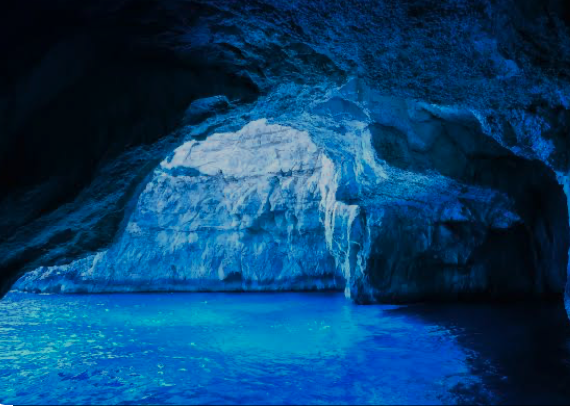 the blue grotto on the island of capri italy