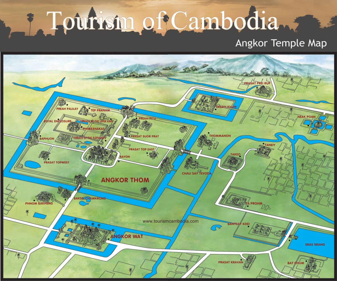 Angkor temple map