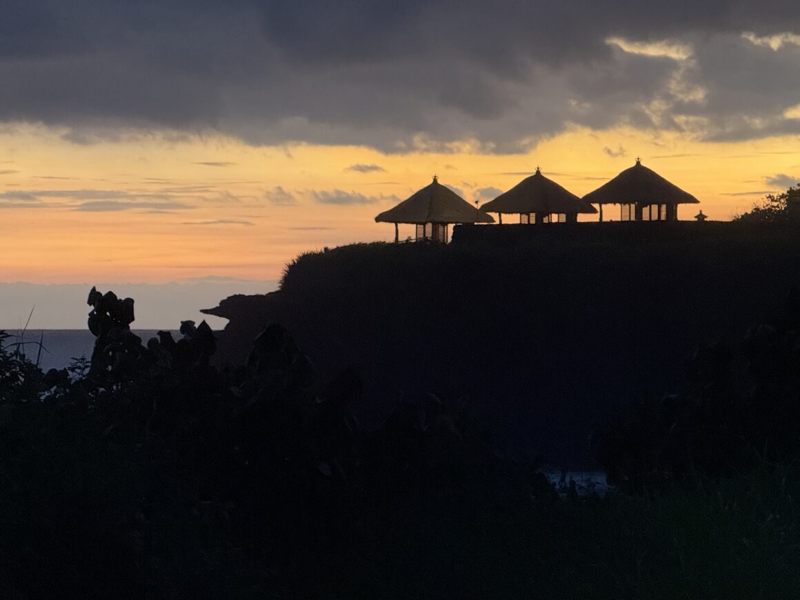 sunset at tabanan bali indonesia