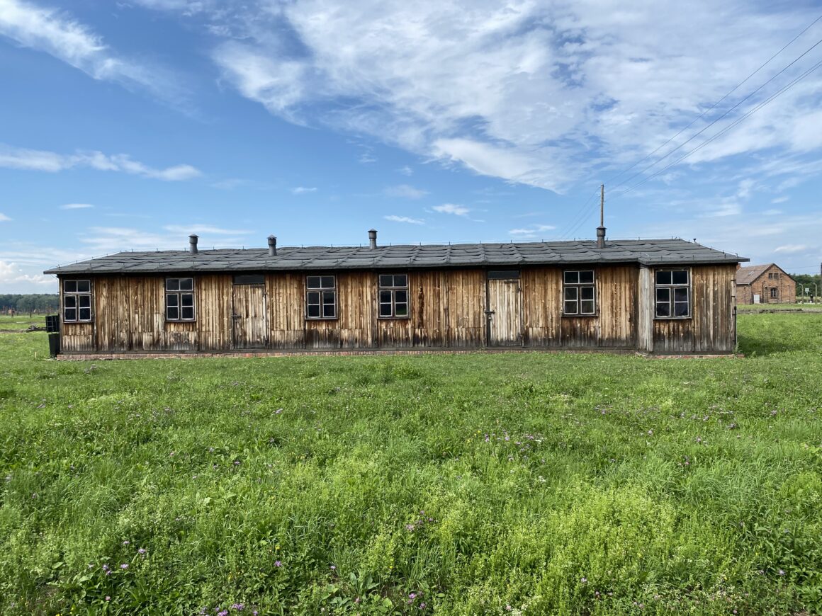 Wooden barrack at the Auschwitz-Birkenau concentration and extermination camp