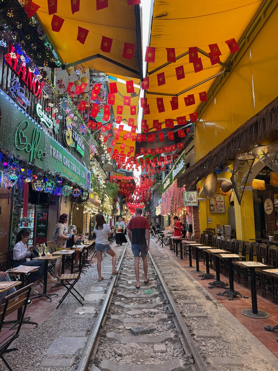 hanoi vietnam famous train street
